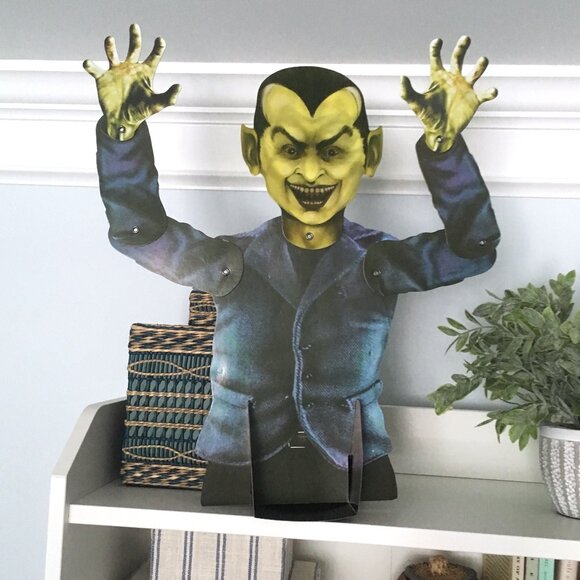 Vintage Halloween Die Cut Paper Vampire Jointed Decor Table Party Beistle - Picture 2 of 11